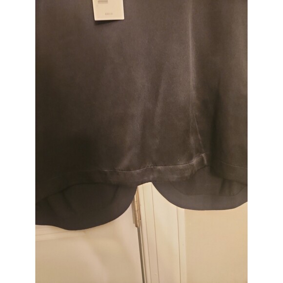 Rebecca Taylor "Nailhead" Black Rhinestone Sleeve Silk Shortsleeve Top Sz 4 NWT - Picture 8 of 10